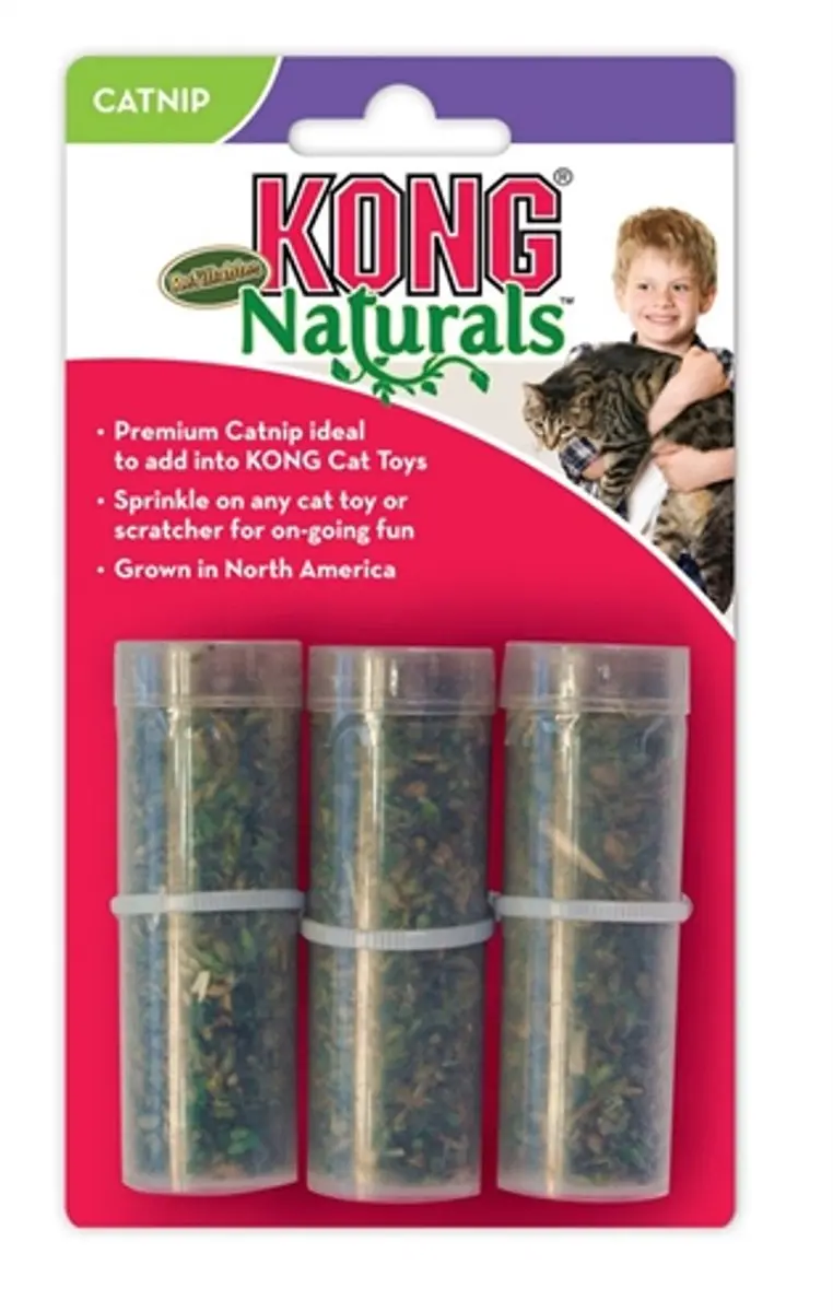 KONG Naturels Kattenkruid Hervulbare Buisjes - 3 Stuks