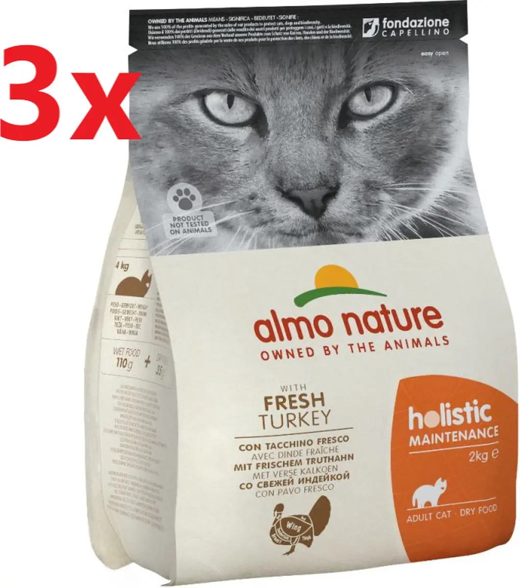 Almo Nature Holistic Kattenvoer Kalkoen & Rijst 6kg