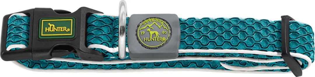 Hunter Plus Thread Hondenhalsband - XL 45-70cm - Turquoise