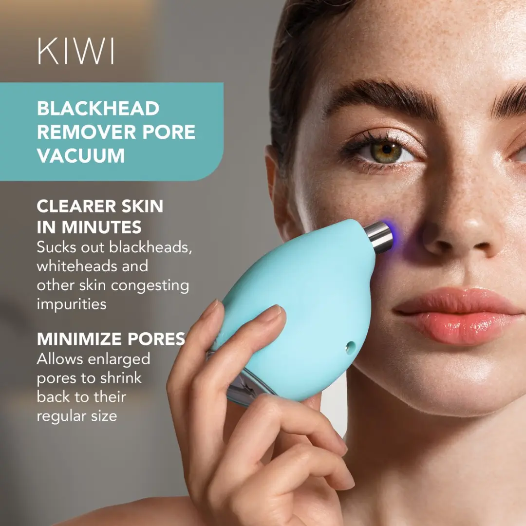 FOREO Blackheads Suck KIWI F2174 Vacuüm huidverzorgingsset - 6 snelheden - Aqua/Zilver