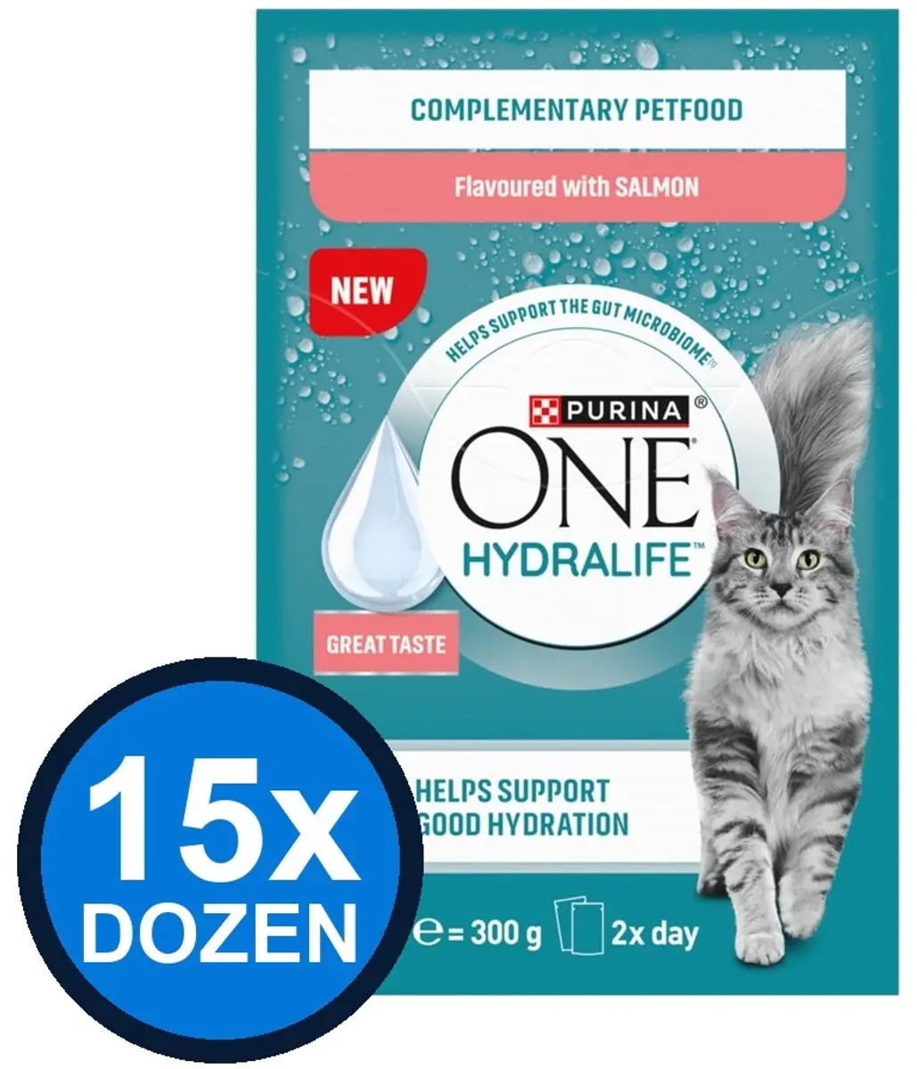 Purina One HydraCare Adult Zalm Kattenvoer Natvoer