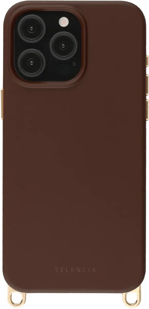 Selencia Hoesje iPhone 15 Pro Max Rivièra Choco Brown