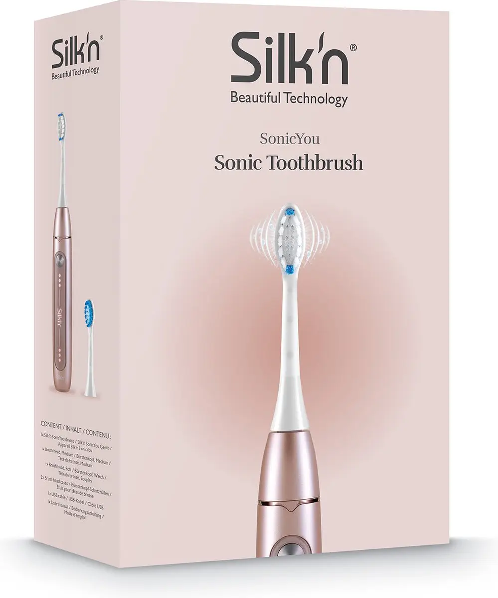 Silk'n SonicYou SY1PE1P001 Elektrische Tandenborstel - Roze goud - 3 snelheden
