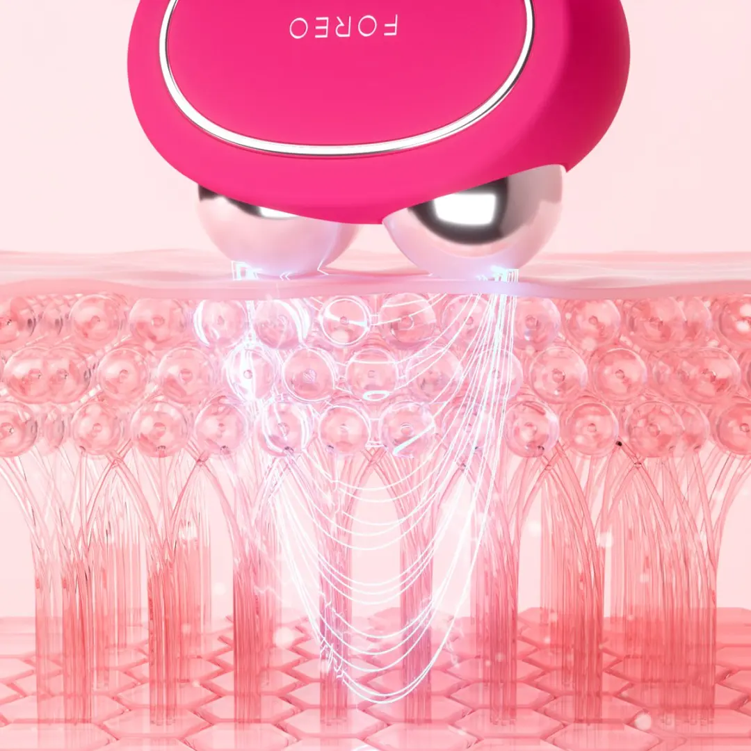FOREO BEAR 2 Microcurrent Apparaat - 4 Stromen & 10 Niveaus - Fuchsia