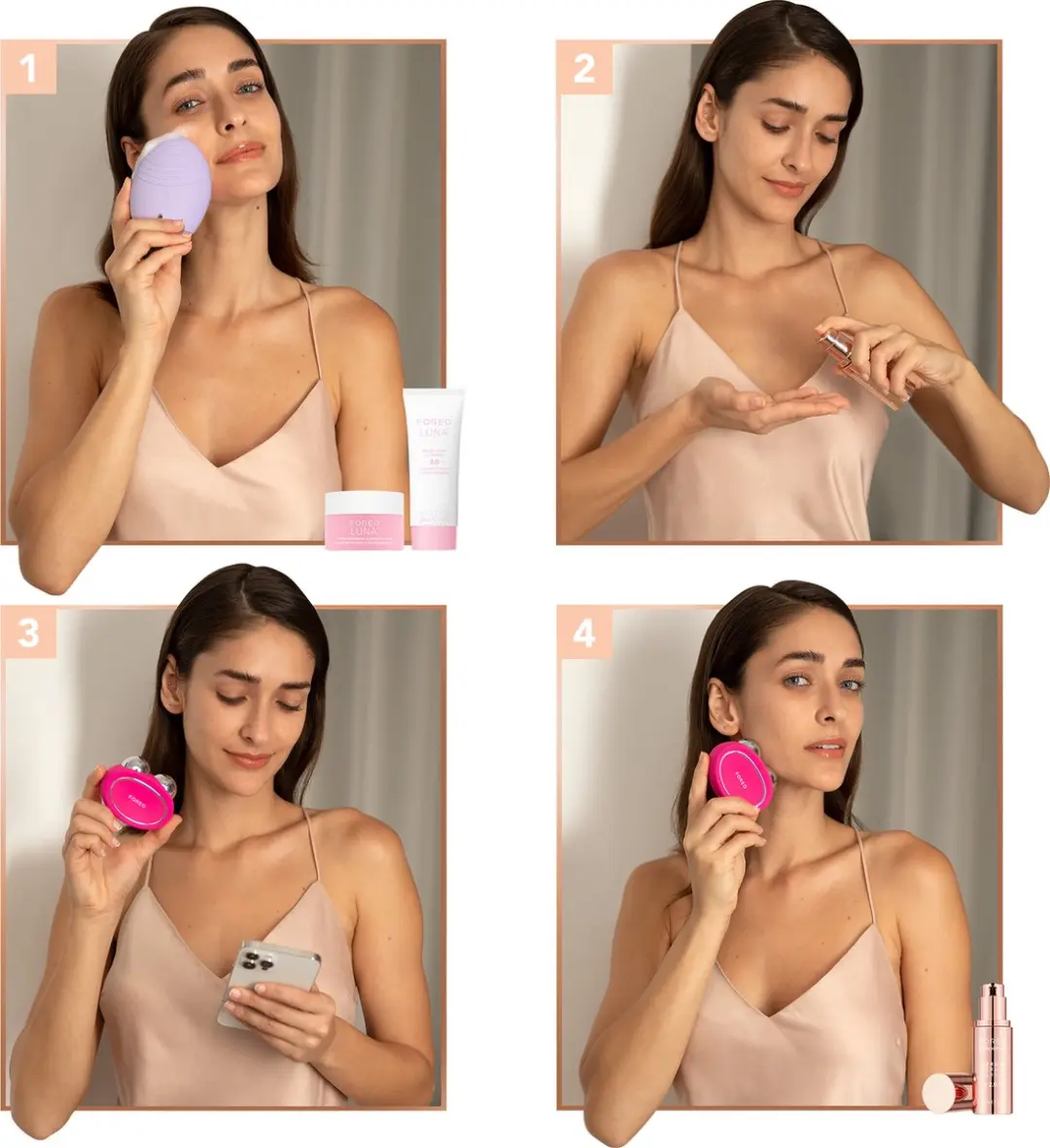 FOREO BEAR 2 Microcurrent Apparaat - 4 Stromen & 10 Niveaus - Fuchsia