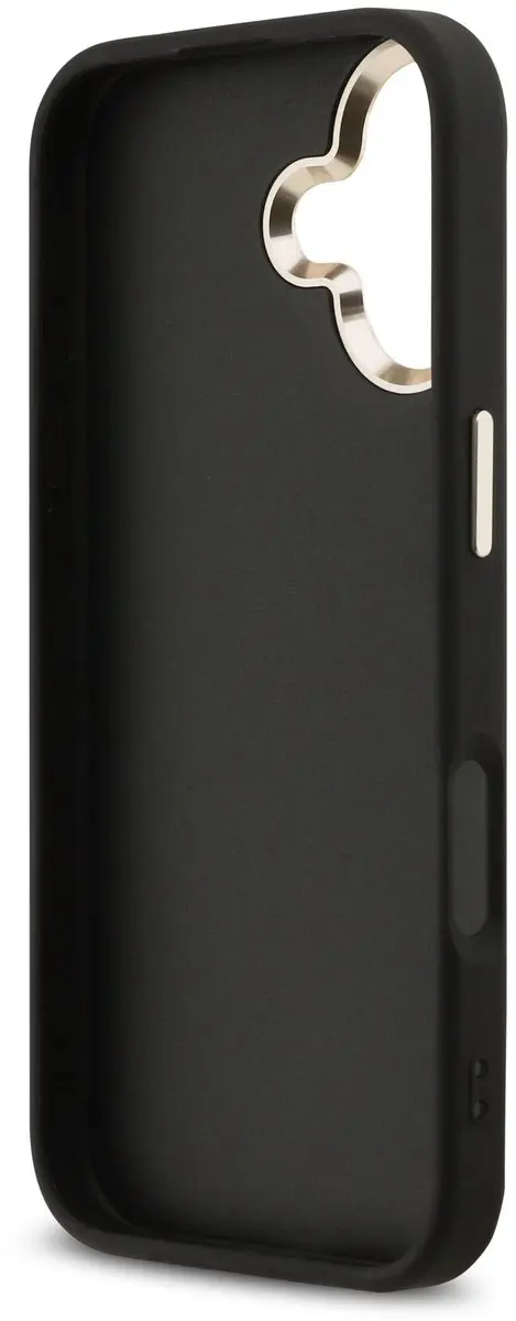 GUESS PU Fixed Glitter 4G Backcover iPhone 17 - 14700 - Zwart