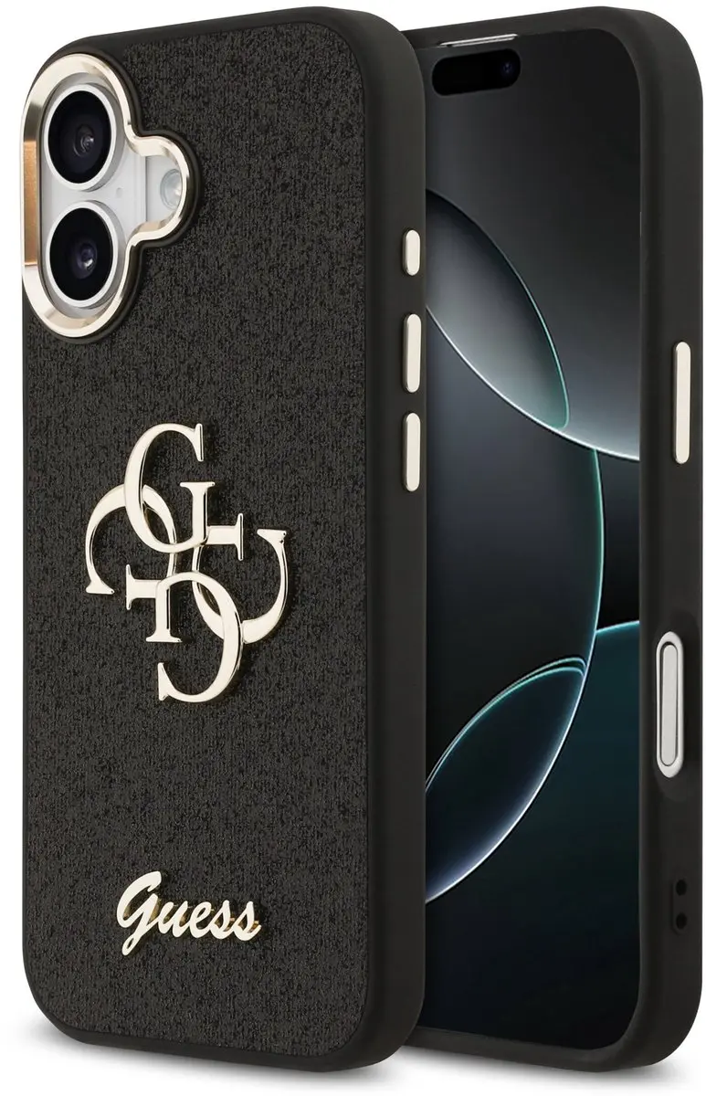 GUESS PU Fixed Glitter 4G Backcover iPhone 17
