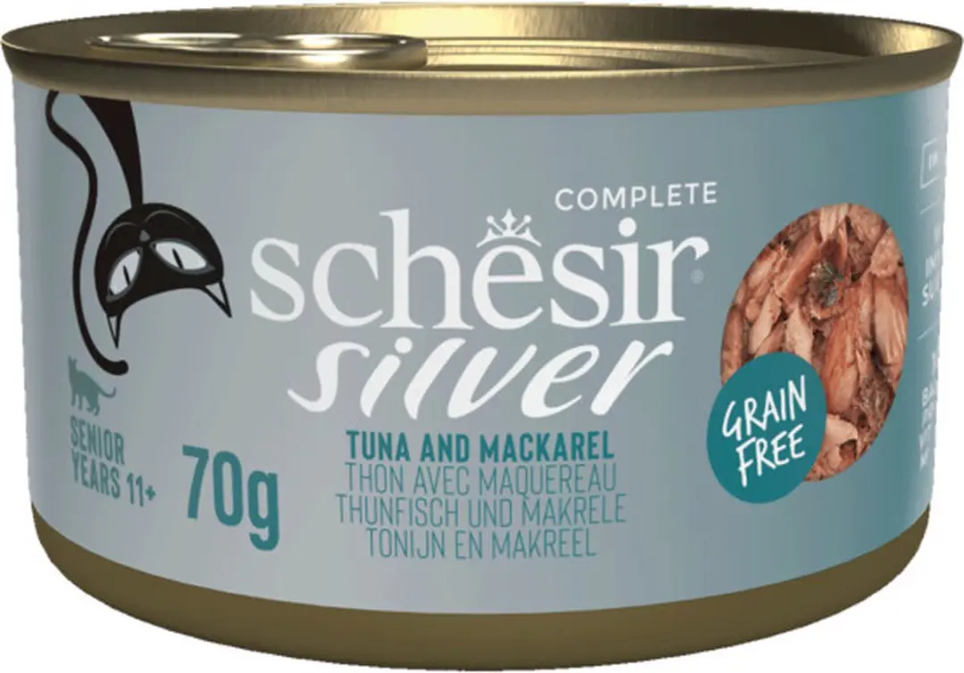 Schesir Silver Cat Tonijn & Makreel 12x70g