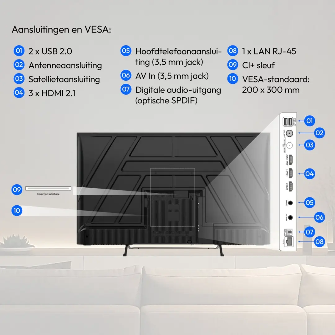 Medion 50" QLED TV MD850701 - 4K - Dolby Vision - HDR - afbeelding 6 van 6