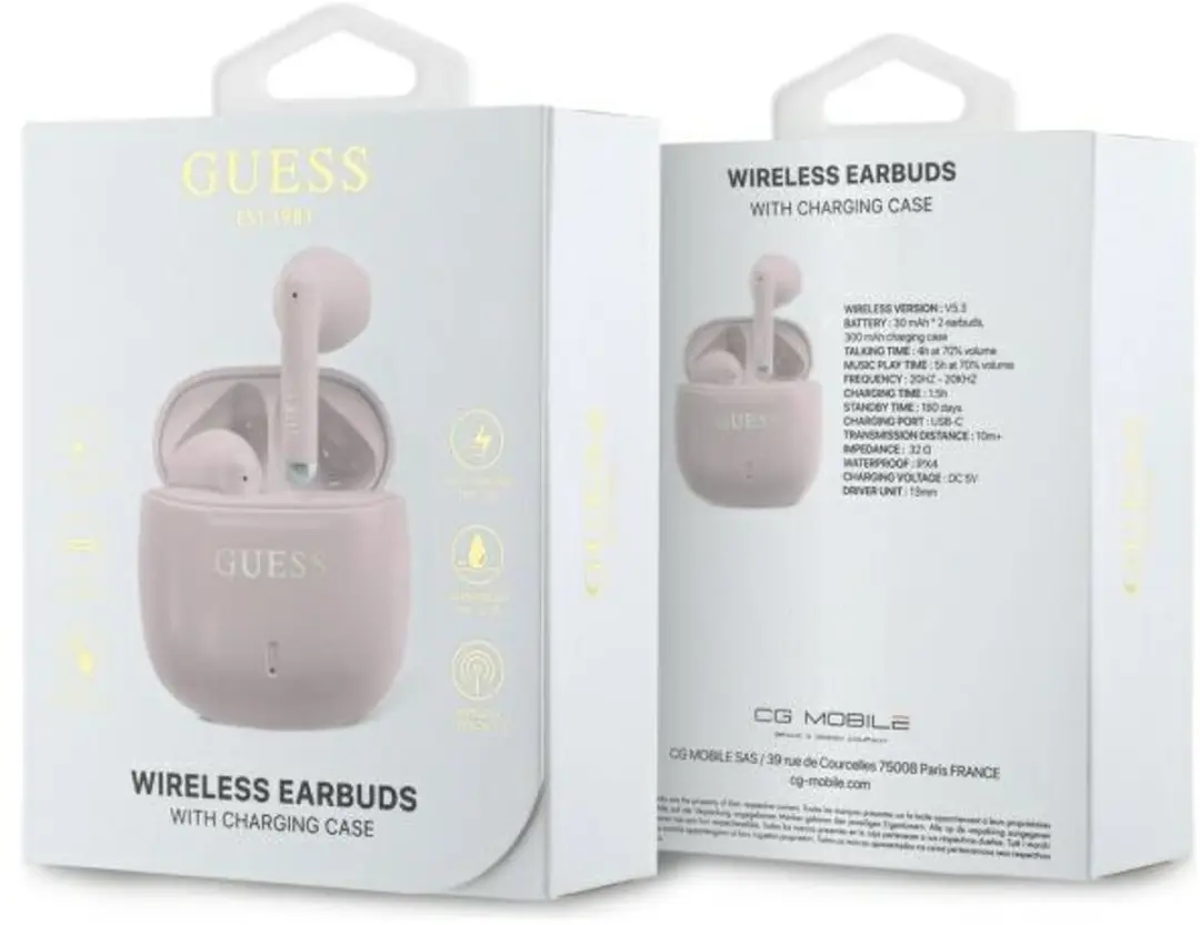 GUESS GUTWSJ14ESGP True Wireless Oordopjes - Roze