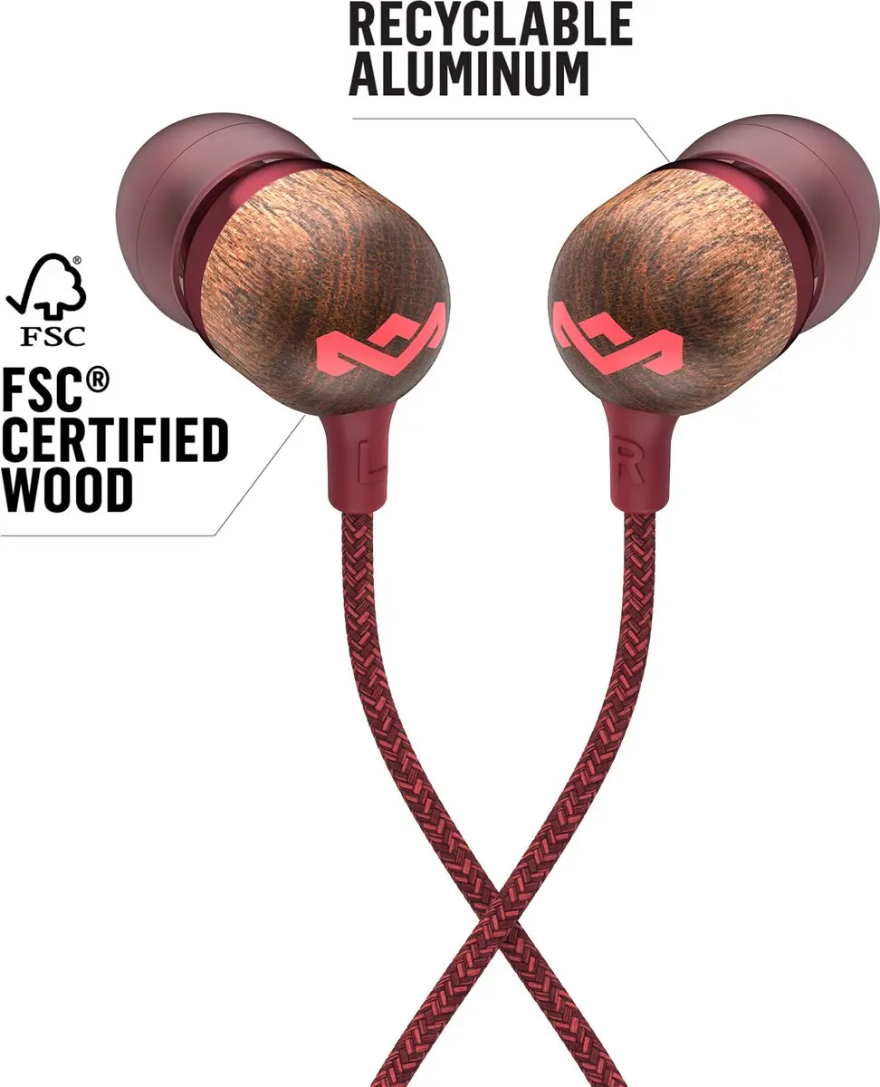 House of Marley Smile Jamaica EM-JE041-RD Oortjes - Rood