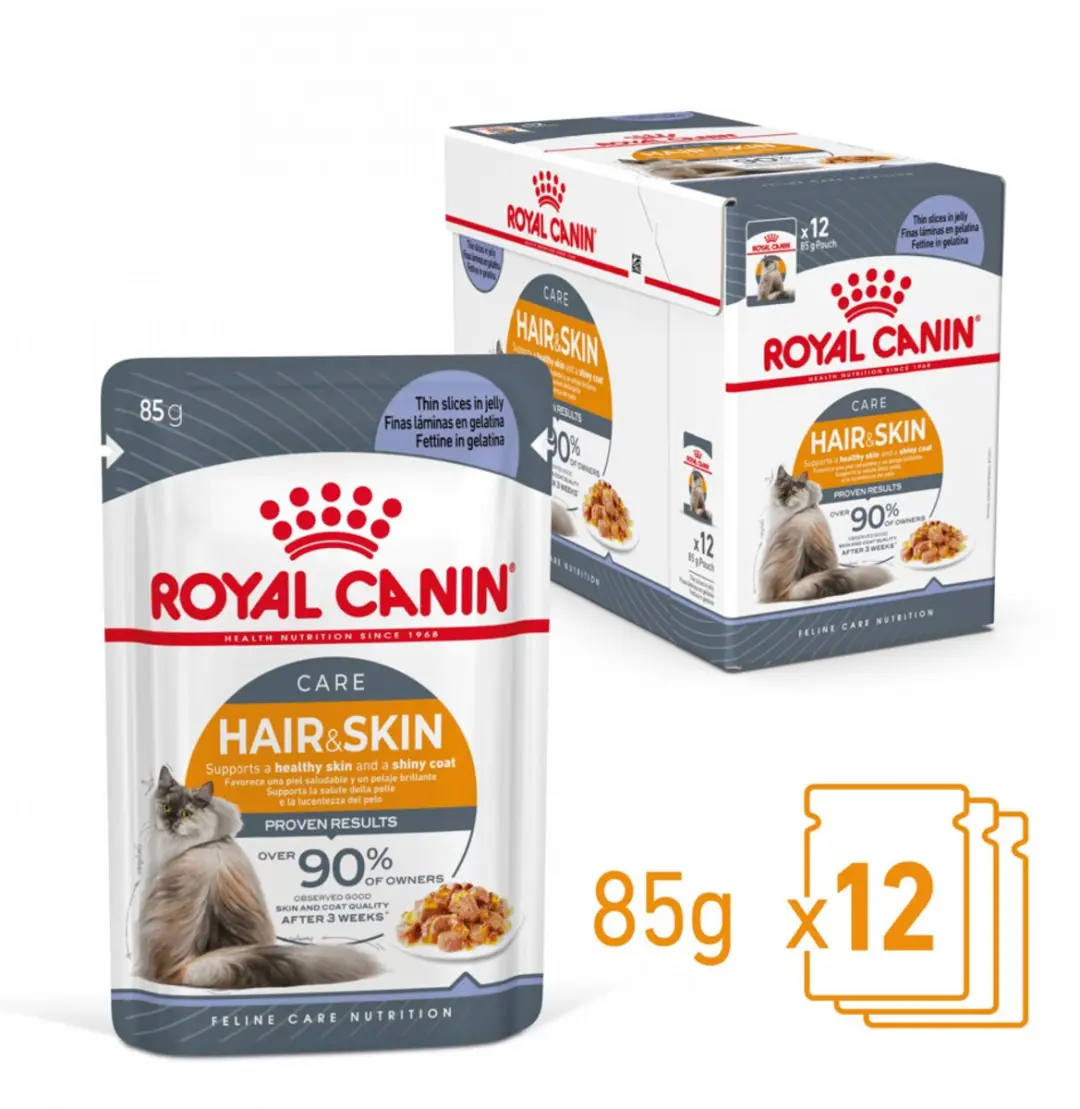 Royal Canin Hair & Skin Care Jelly Kattenvoer - 48x85g