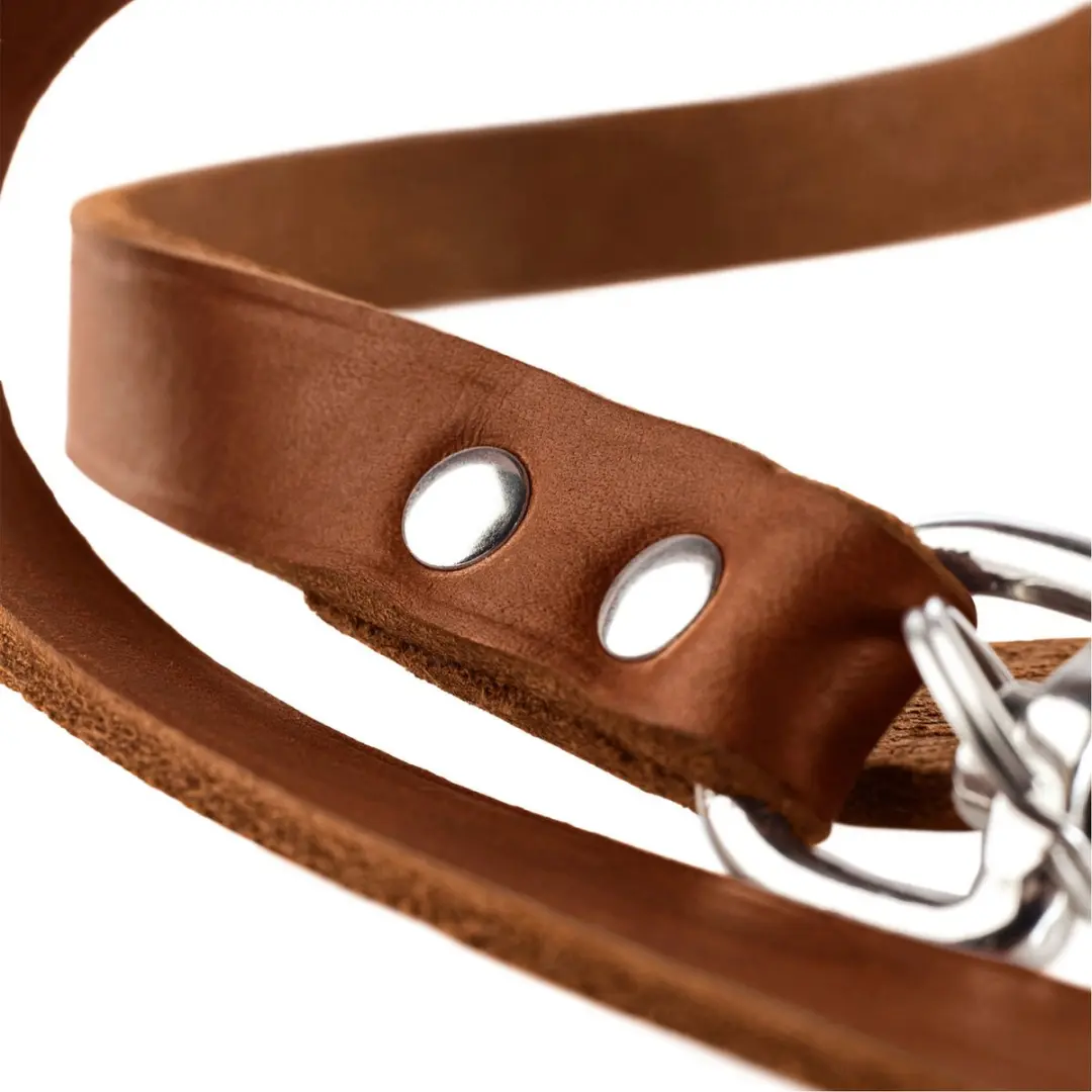 Hunter Verstelbare Looplijn Leder Cognac 200x2cm
