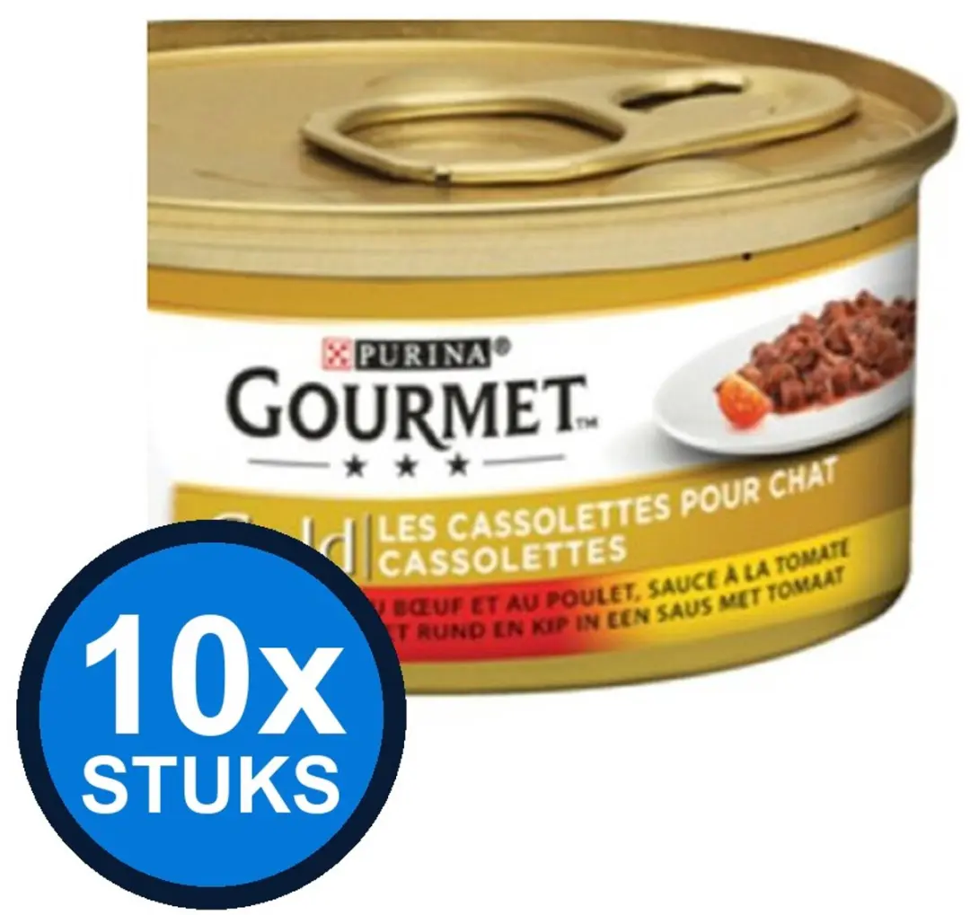 Gourmet Gold Cassolettes Rund & Kip Natvoer Kattenvoer