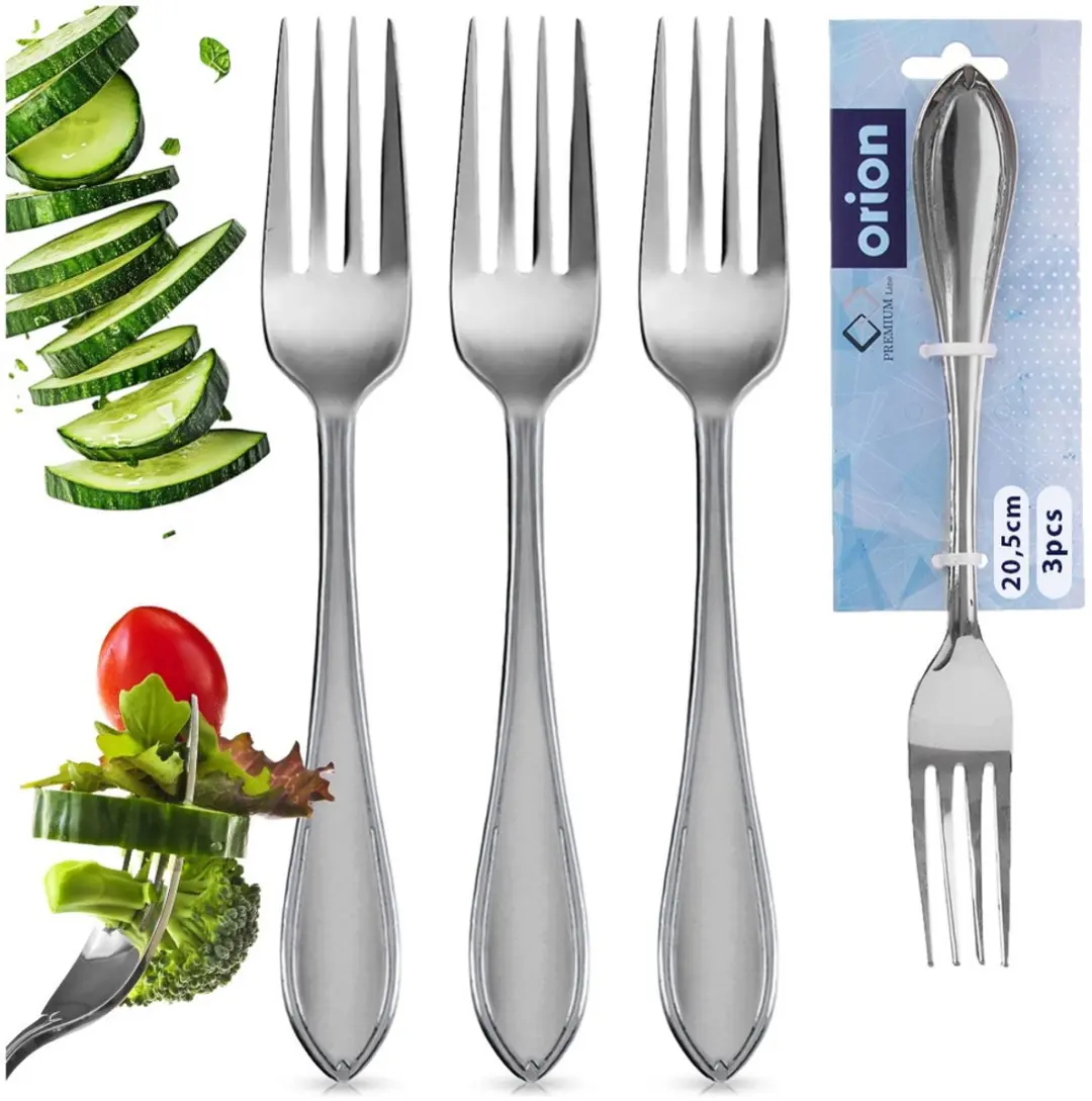 Orion Conic Tafelvorken 20,5cm - 3 Stuks - Zilver