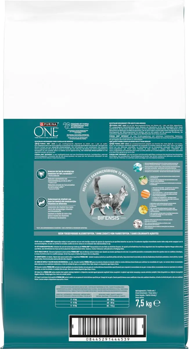 Purina ONE Adult Kattenbrokjes Zalm & Volkoren 7,5 kg