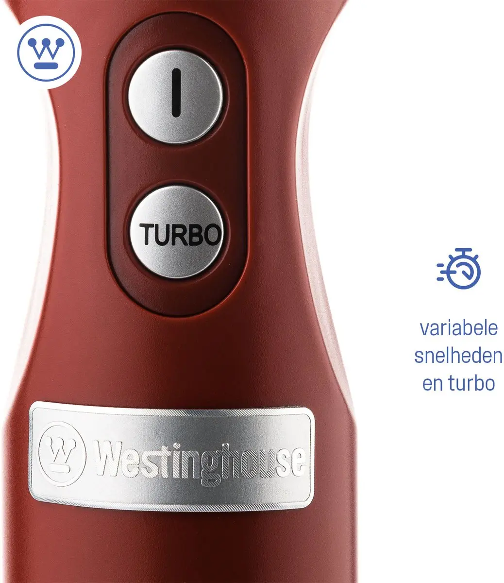 Westinghouse WKHBS270RD Retro Staafmixer 600W - Rood