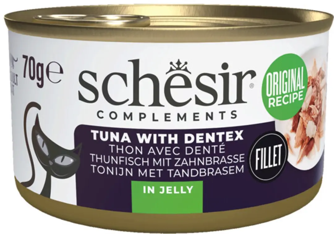 Schesir Complementary Kattenvoer Tonijn & Tandbrasem in Gelei