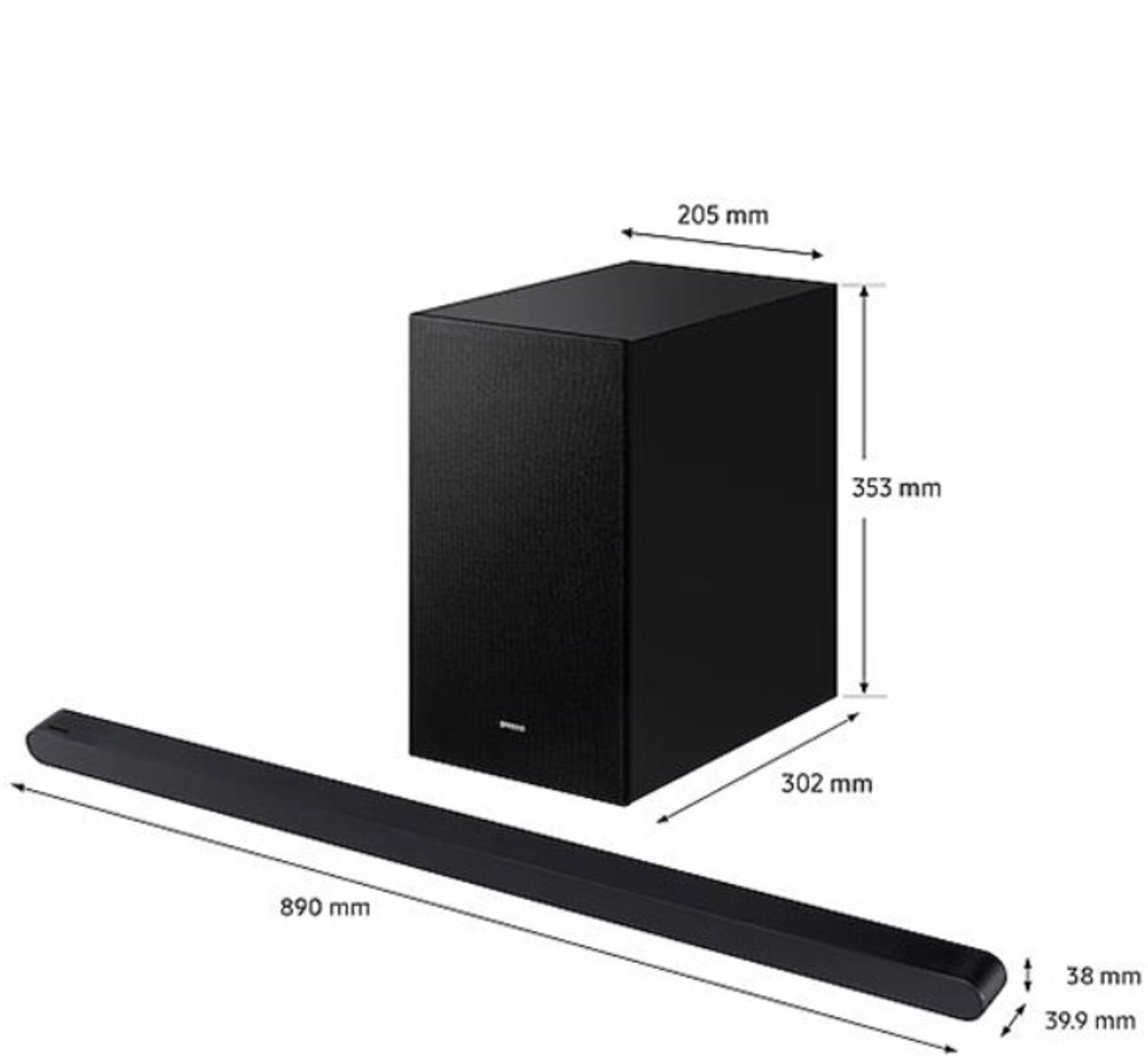 Soundbar - SAMSUNG - S-serie HW-S710D/XE - 3.1 kanalen - 6.5 draadloze subwoofer - Bluetooth - Titaniumzwart