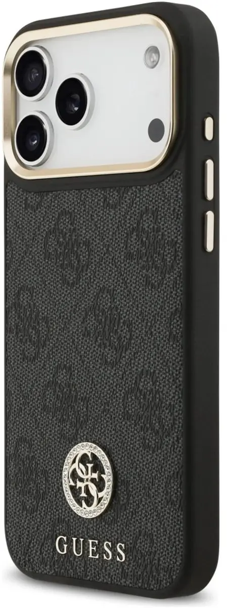 GUESS Case Cover iPhone 17 Pro Max - MagSafe - Strass Logo - Zwart