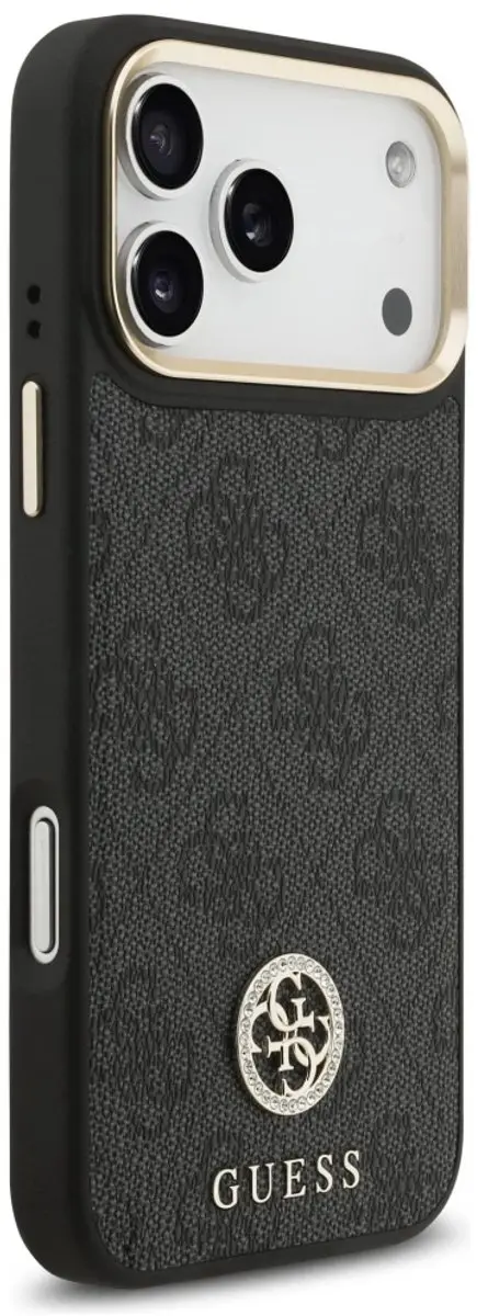GUESS Case Cover iPhone 17 Pro Max - MagSafe - Strass Logo - Zwart