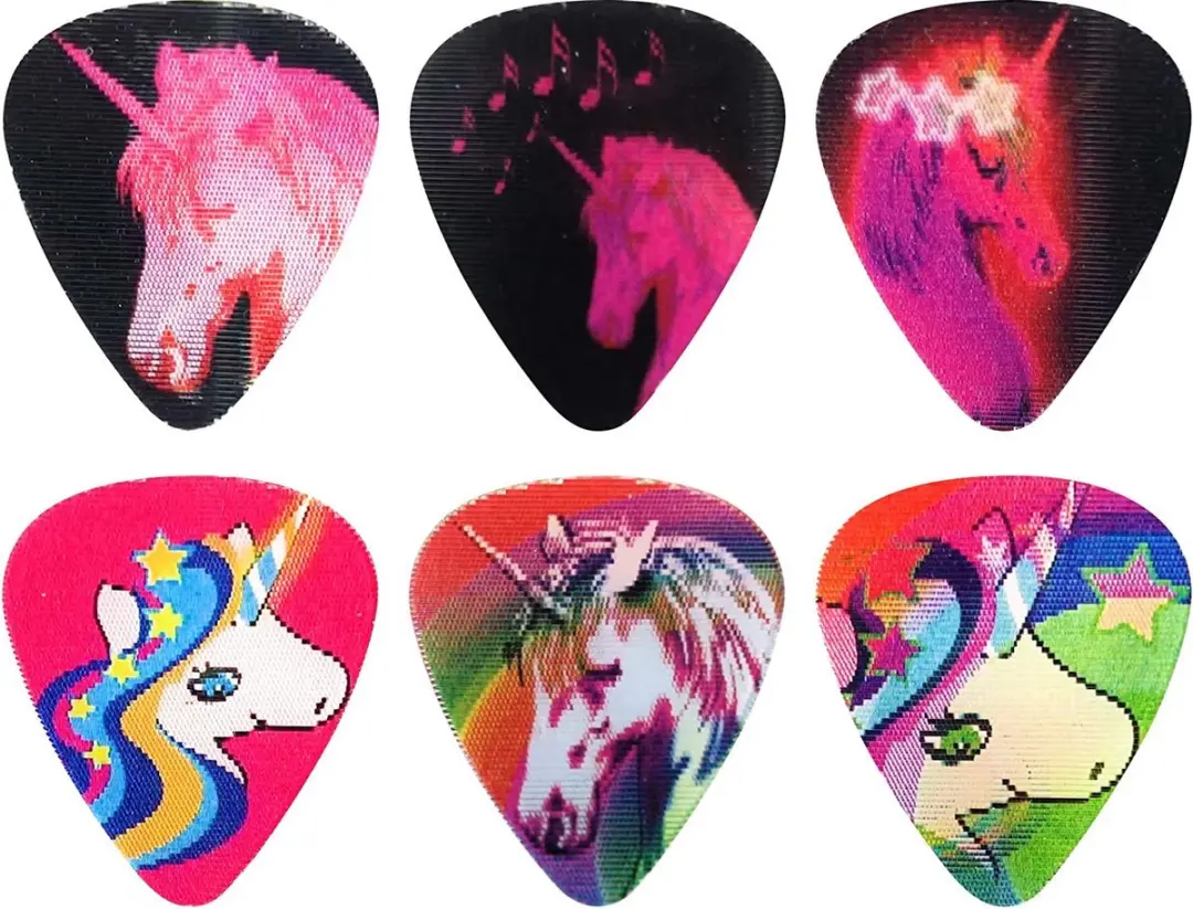 Perris I Love Unicorns Plectrum Medium 0.71mm - 6 Stuks