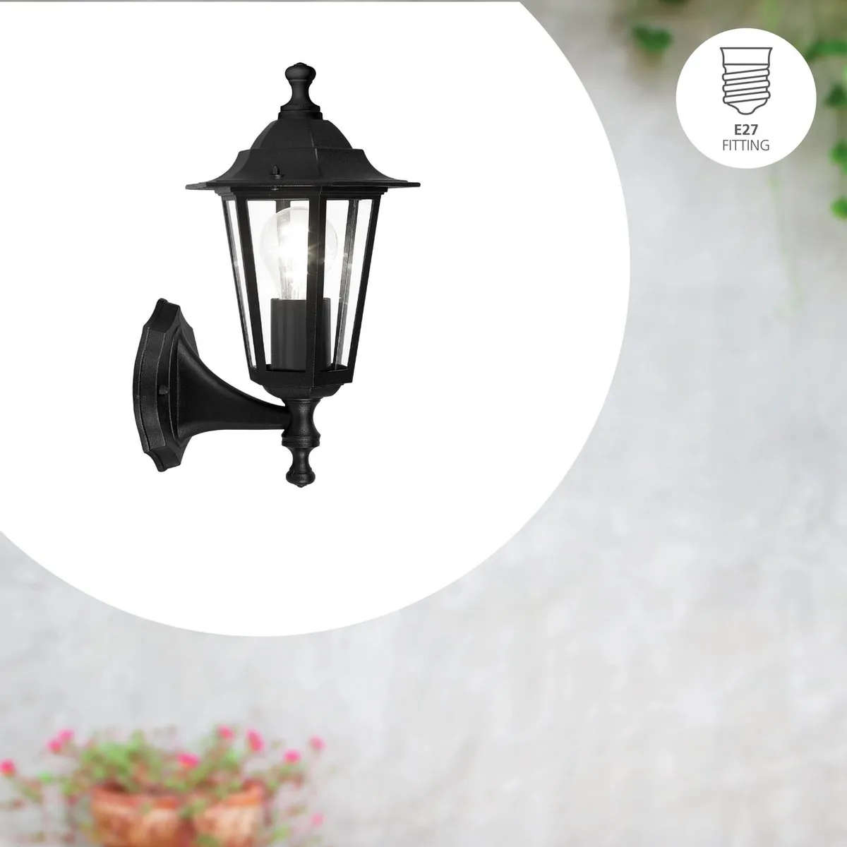 Eglo Laterna 4 Wandlamp - Zwart
