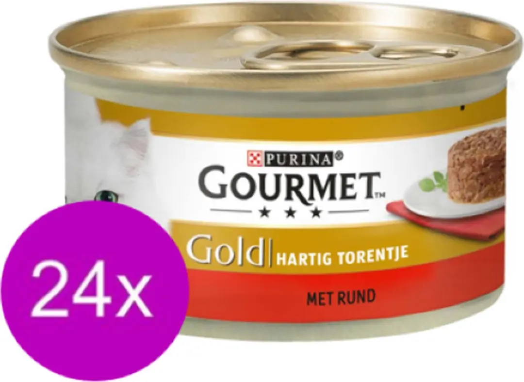 Gourmet Gold Hartig Torentje Rund Kattenvoer 24x85g