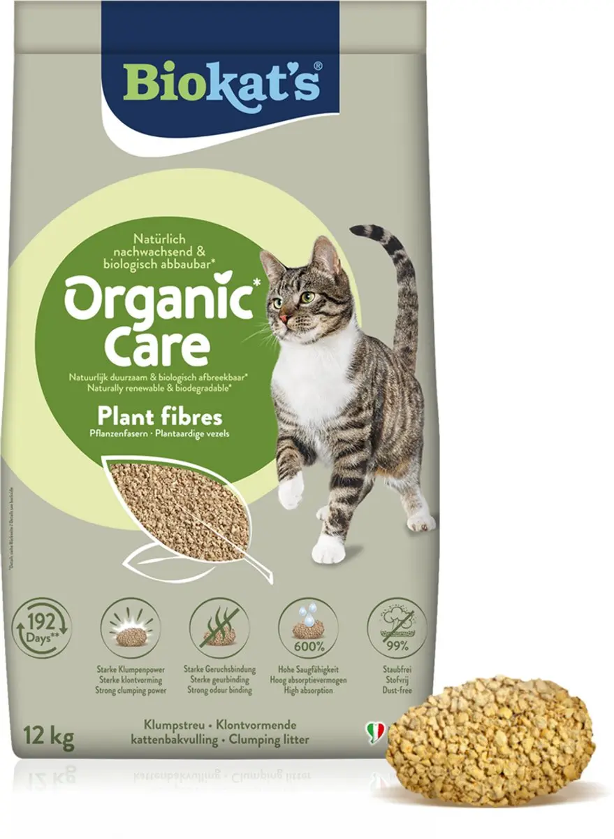 Biokat's Organic Care Plantvezels Kattenbakvulling 12kg
