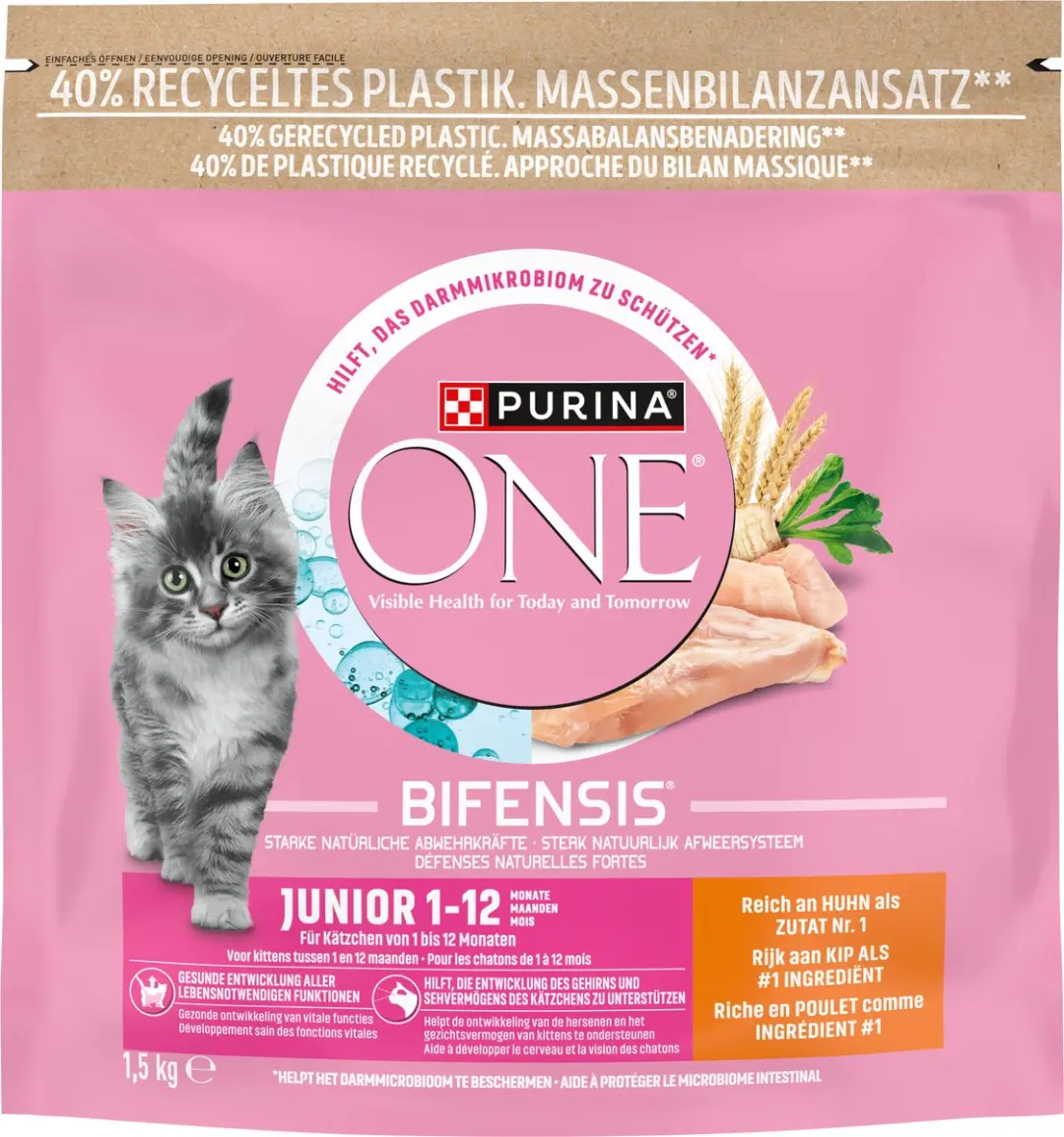Purina ONE Junior Kattenbrokjes Kip & Volkoren Granen - 6 kg