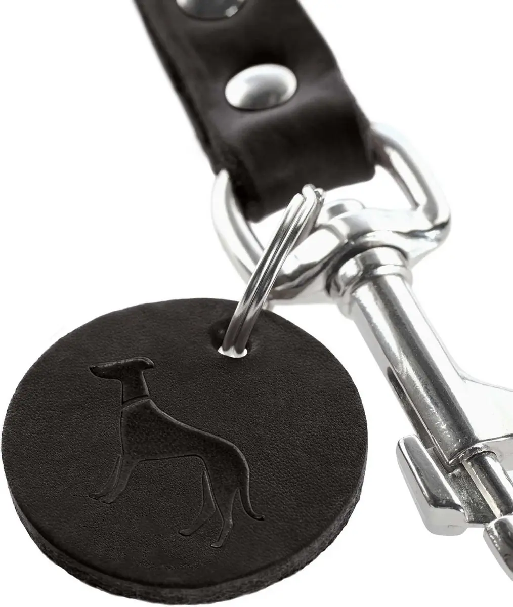 Hunter Verstelbare Looplijn Leder - 200x1.6cm - Zwart