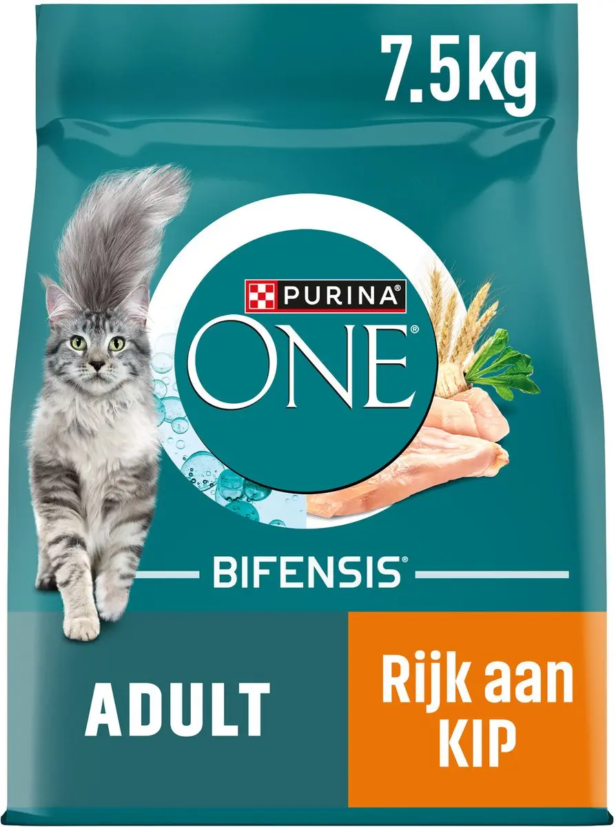 Purina ONE Adult Kattenbrokjes Kip & Volkoren 7,5 kg