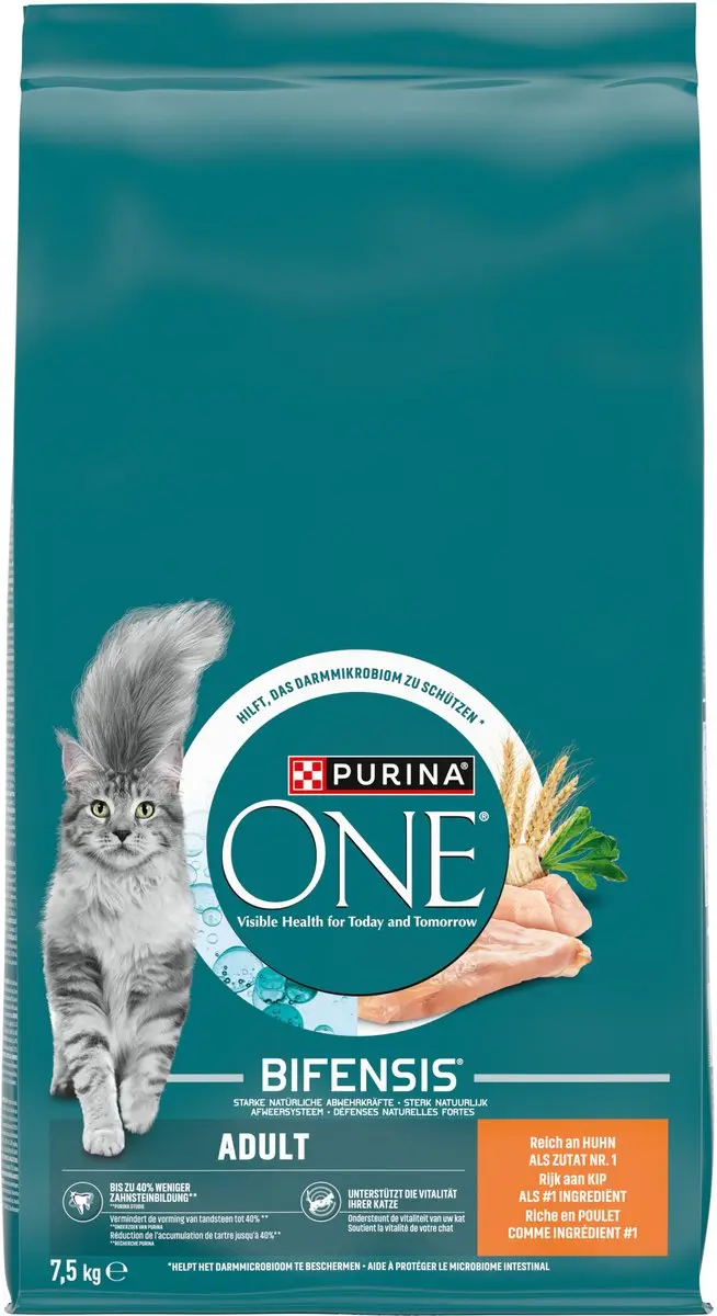 Purina ONE Adult Kattenbrokjes Kip & Volkoren 7,5 kg