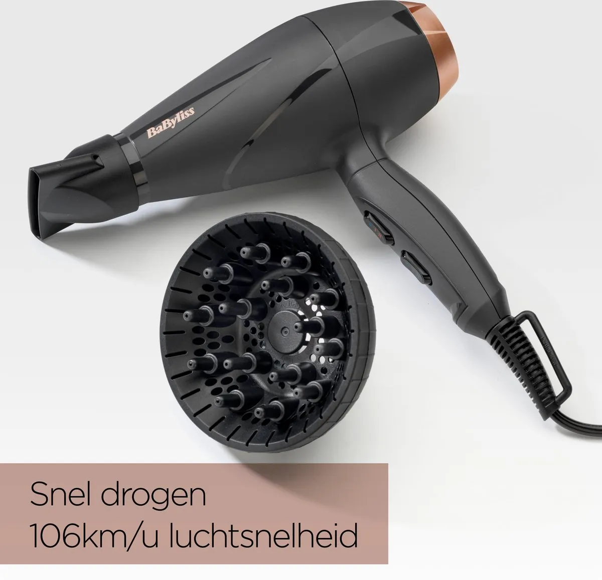 Babyliss Smooth Pro 2100 Föhn 6709DE - 2100W - Zwart
