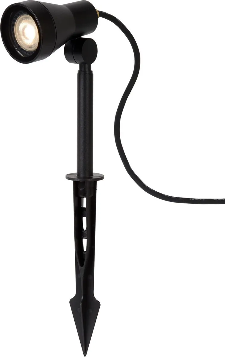 Lucide SPIKE Tuinspot GU10 5W 3000K - Zwart