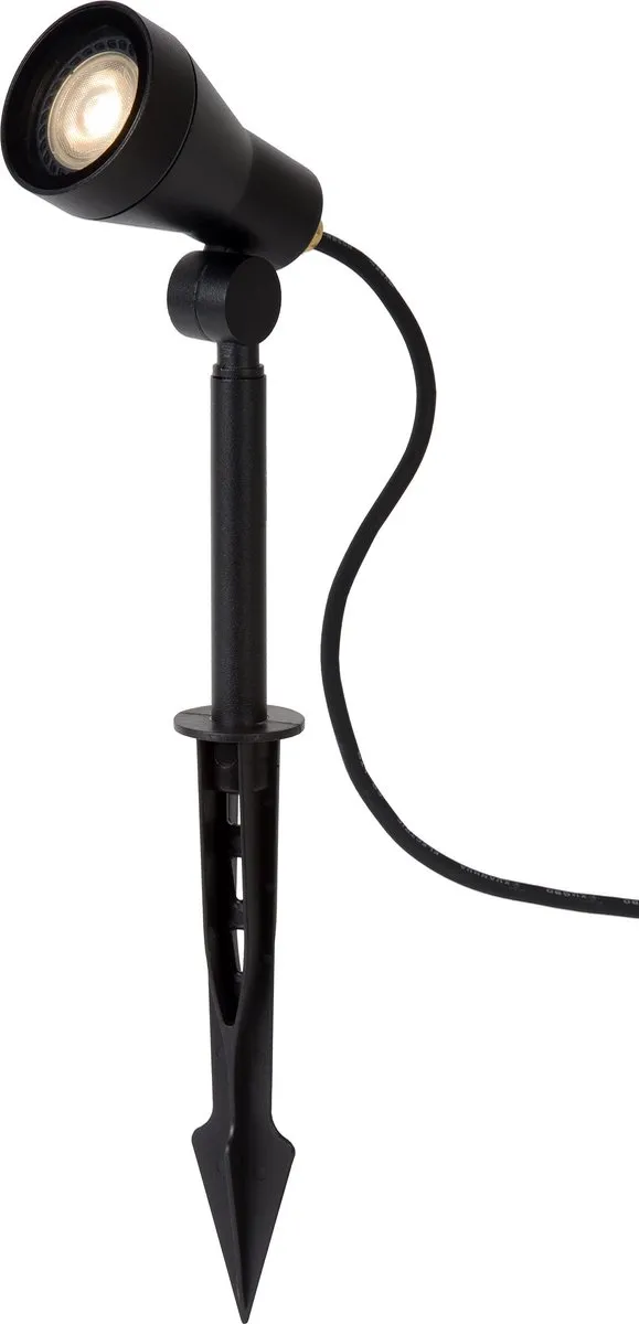 Lucide SPIKE Tuinspot GU10 5W 3000K - Zwart