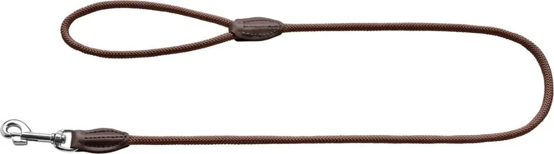 Hunter Looplijn Freestyle Nylon Hondenriem 110x0.8cm - Bruin