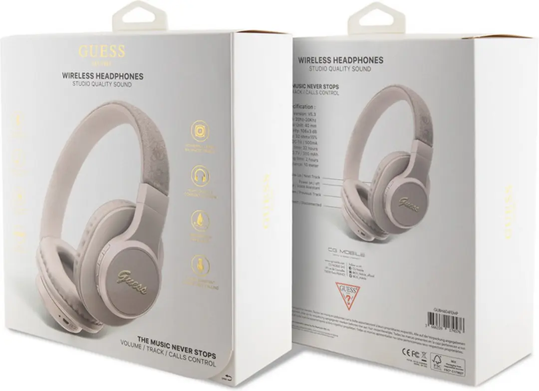 Guess BH604F Over-Ear Bluetooth Koptelefoon - Roze