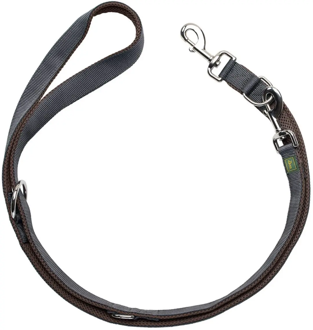 Hunter Looplijn Maldon Up Bruin & Grijs Hondenriem 200x2.5cm