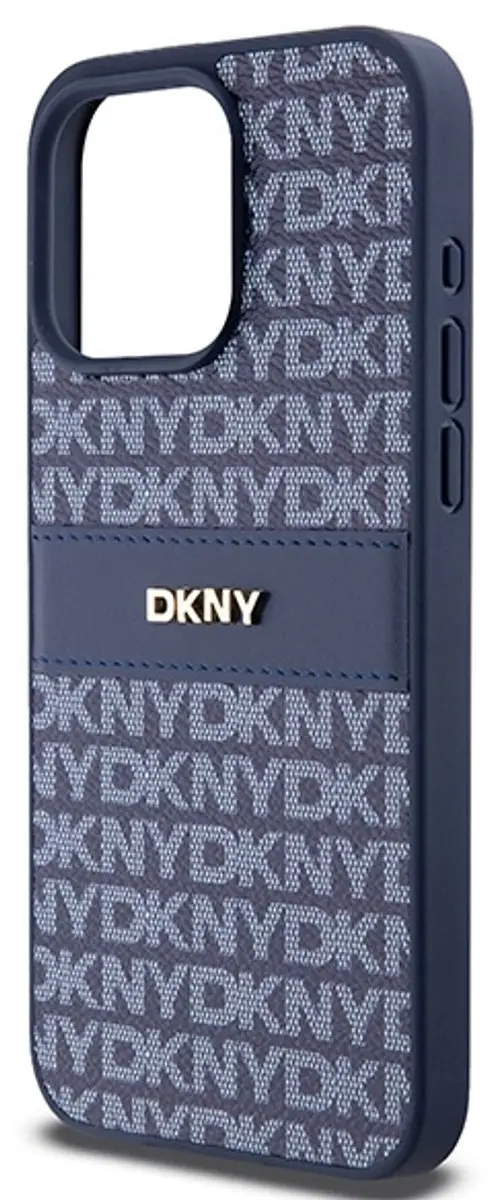 DKNY Textured Tonal Stripe Back Case - iPhone 15 Pro Max - Blauw - afbeelding 6 van 6
