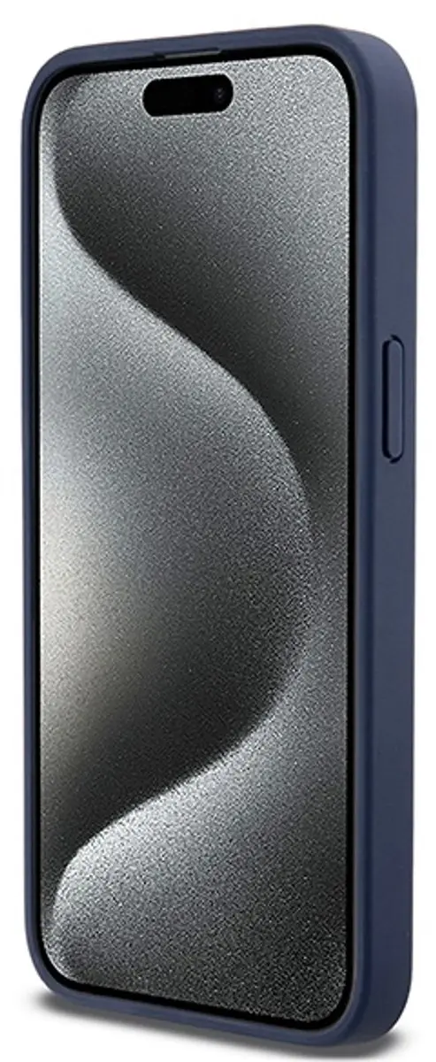 DKNY Textured Tonal Stripe Back Case - iPhone 15 Pro Max - Blauw