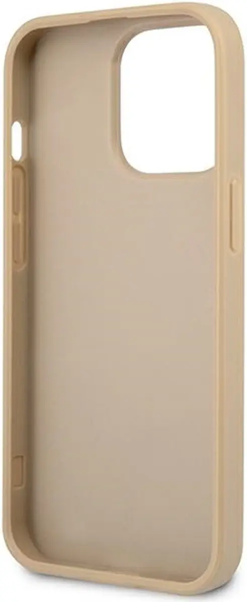 GUESS Saffiano Triangle Back Case - iPhone 13 Pro Beige - afbeelding 6 van 6