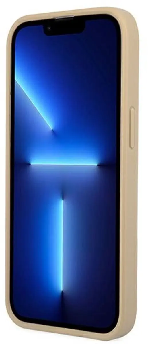 GUESS Saffiano Triangle Back Case - iPhone 13 Pro Beige