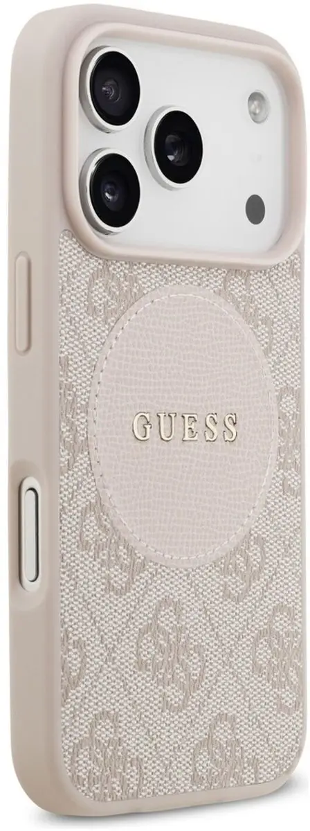 GUESS Case 4G Circle Classic Logo iPhone 17 Pro - MagSafe - Zwart