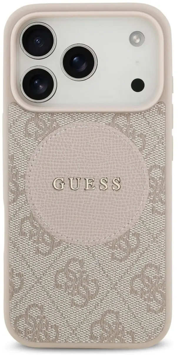 GUESS Case 4G Circle Classic Logo iPhone 17 Pro - MagSafe - Zwart