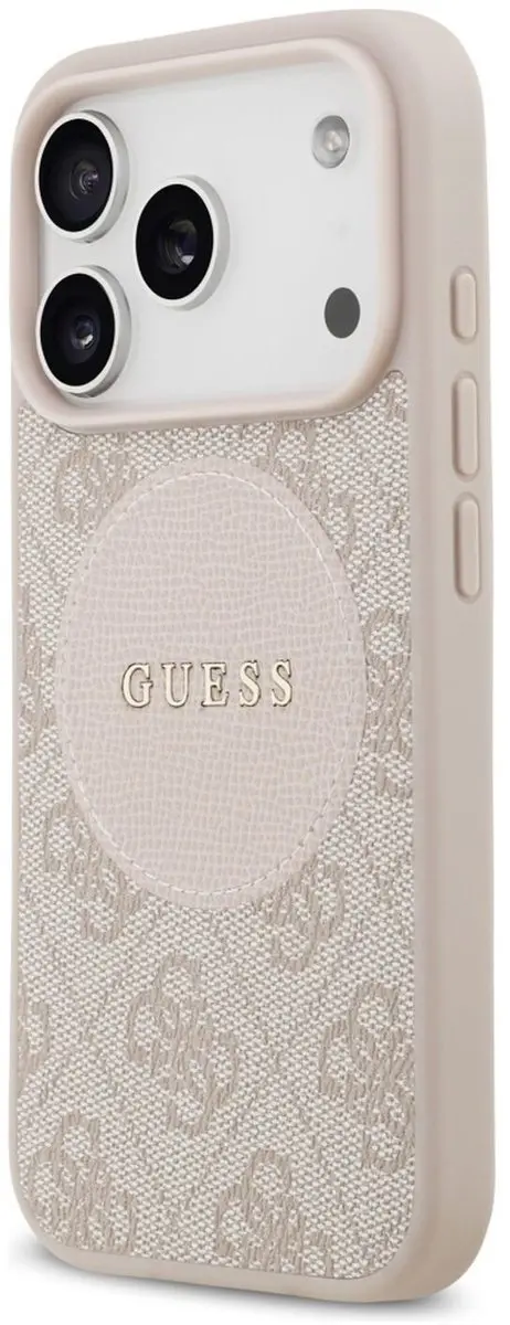 GUESS Case 4G Circle Classic Logo iPhone 17 Pro - MagSafe - Zwart