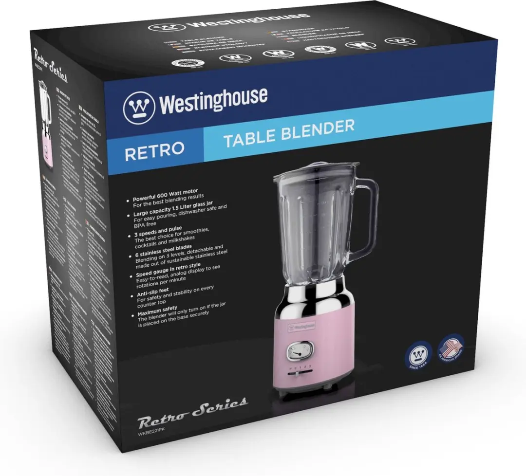 Westinghouse Retro 3-delige Mixset Roze - 600W