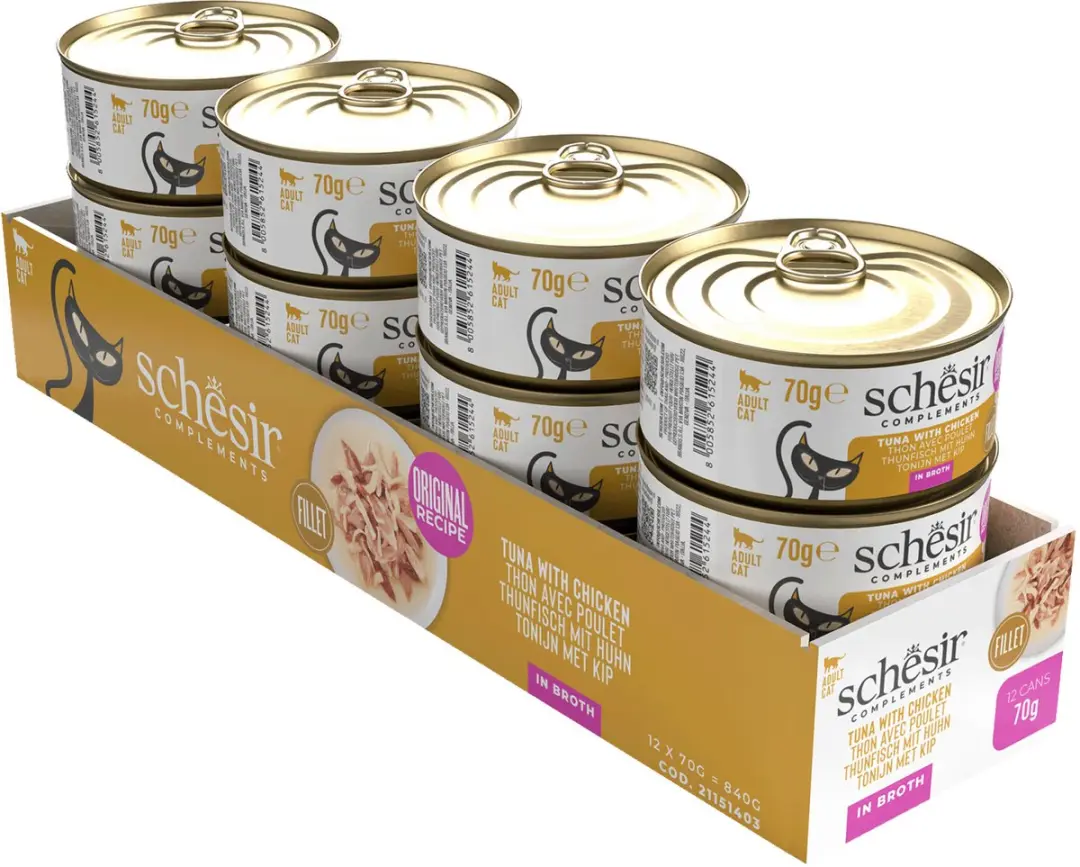 Schesir Tonijn & Kip Natvoer Kat 70g