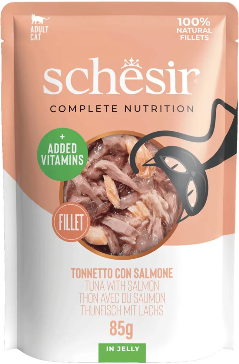 Schesir Kattenvoer Tonijn & Zalm in Gelei