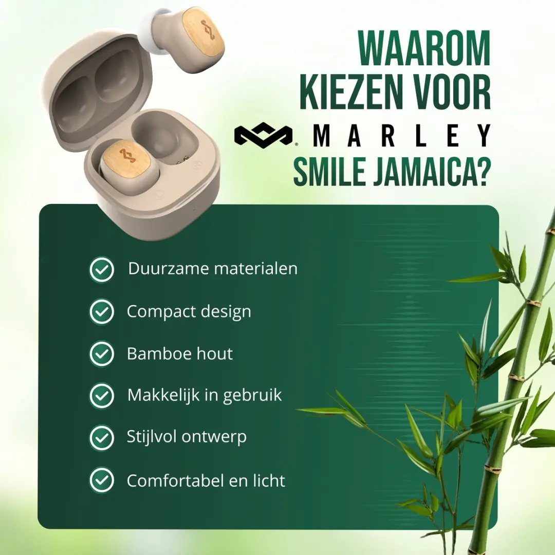 House of Marley Smile Jamaica TWS Oordopjes - Cream